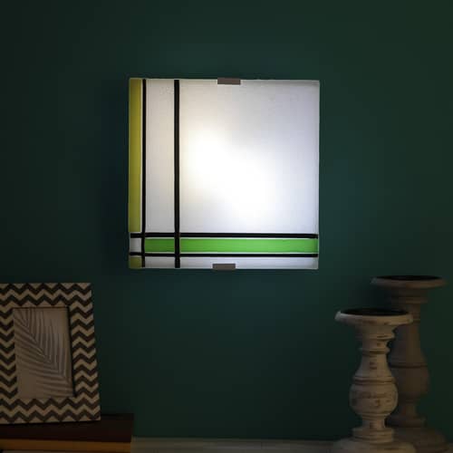 White Metal Wall Lamp 12"