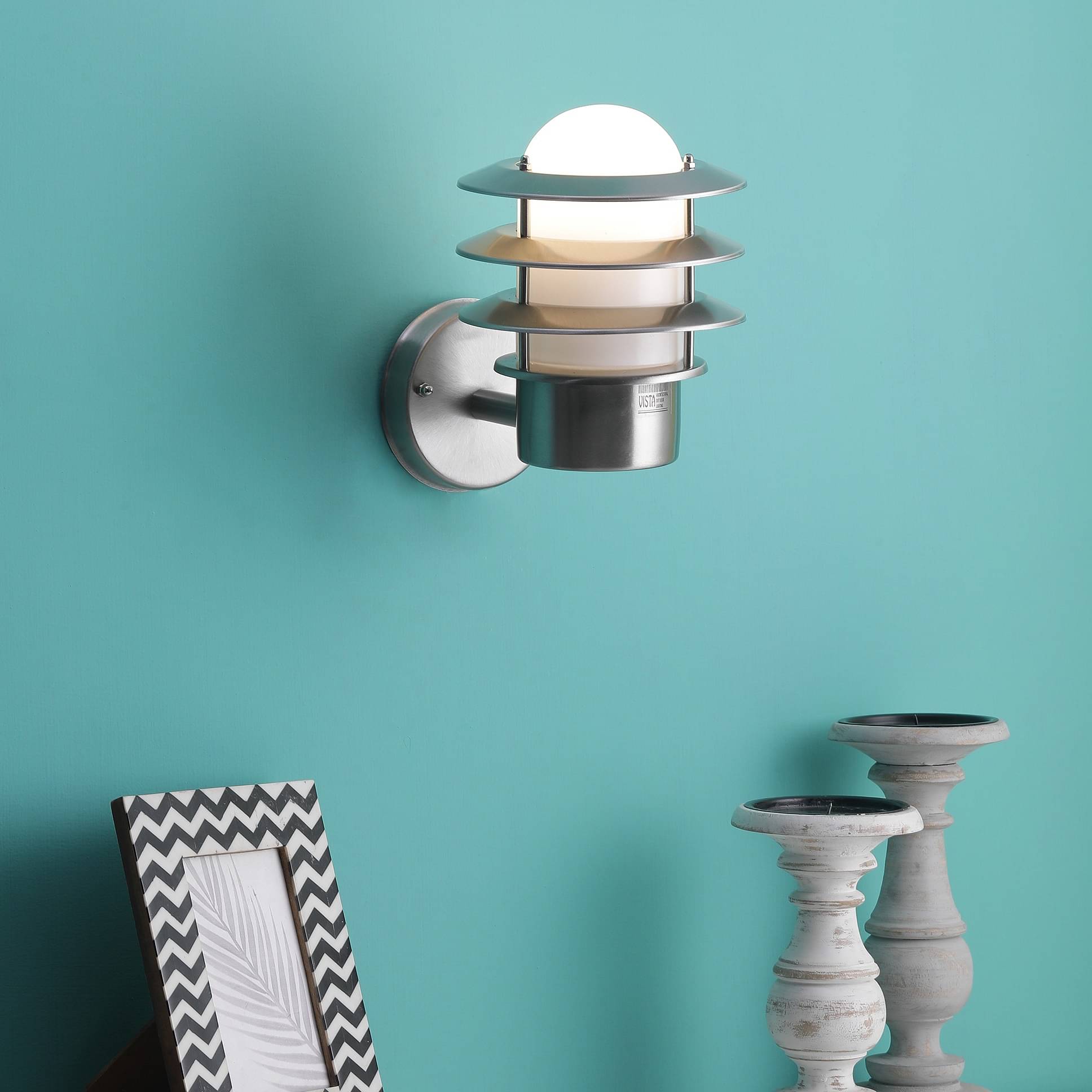 Silver Metal Wall Light Holder