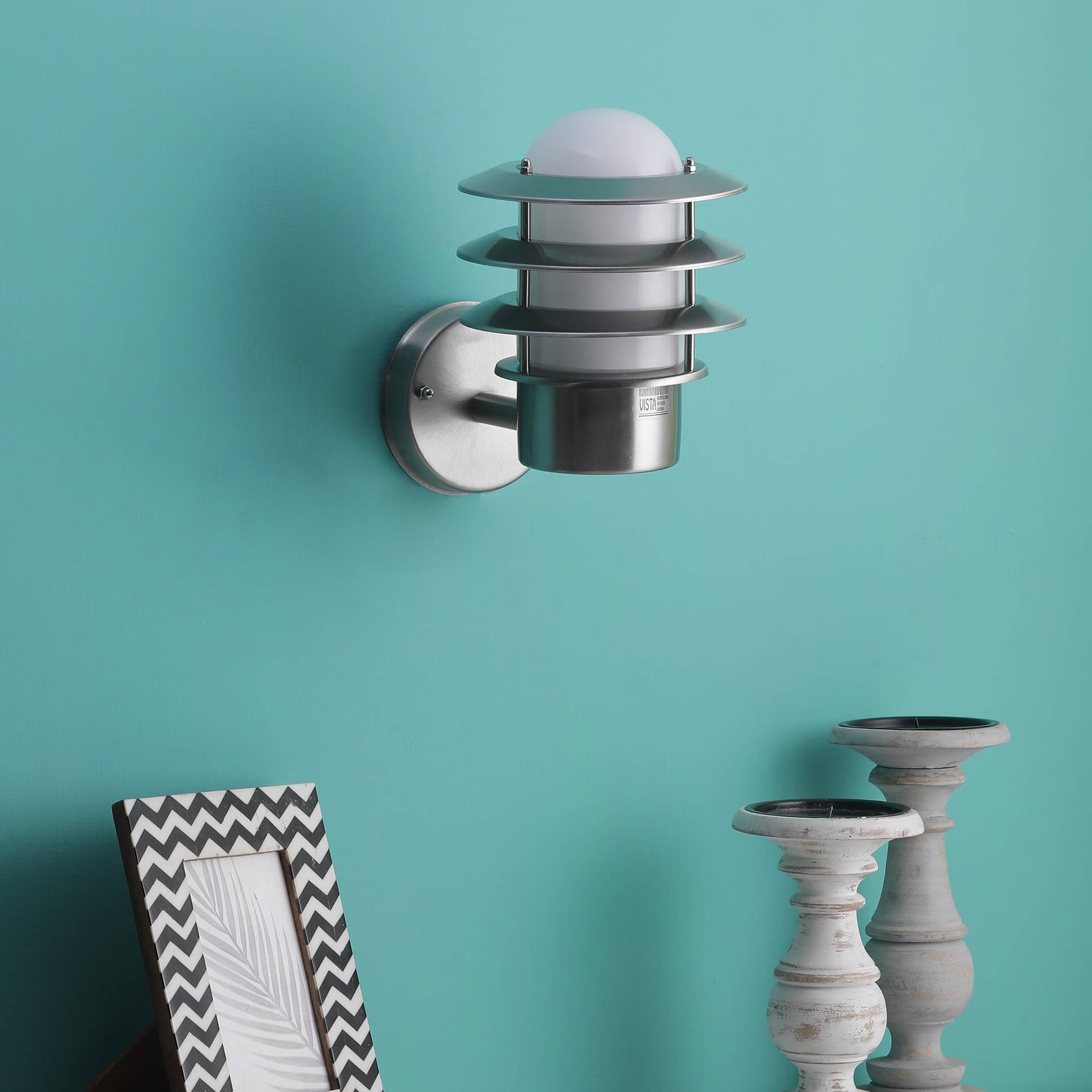 Silver Metal Wall Light Holder