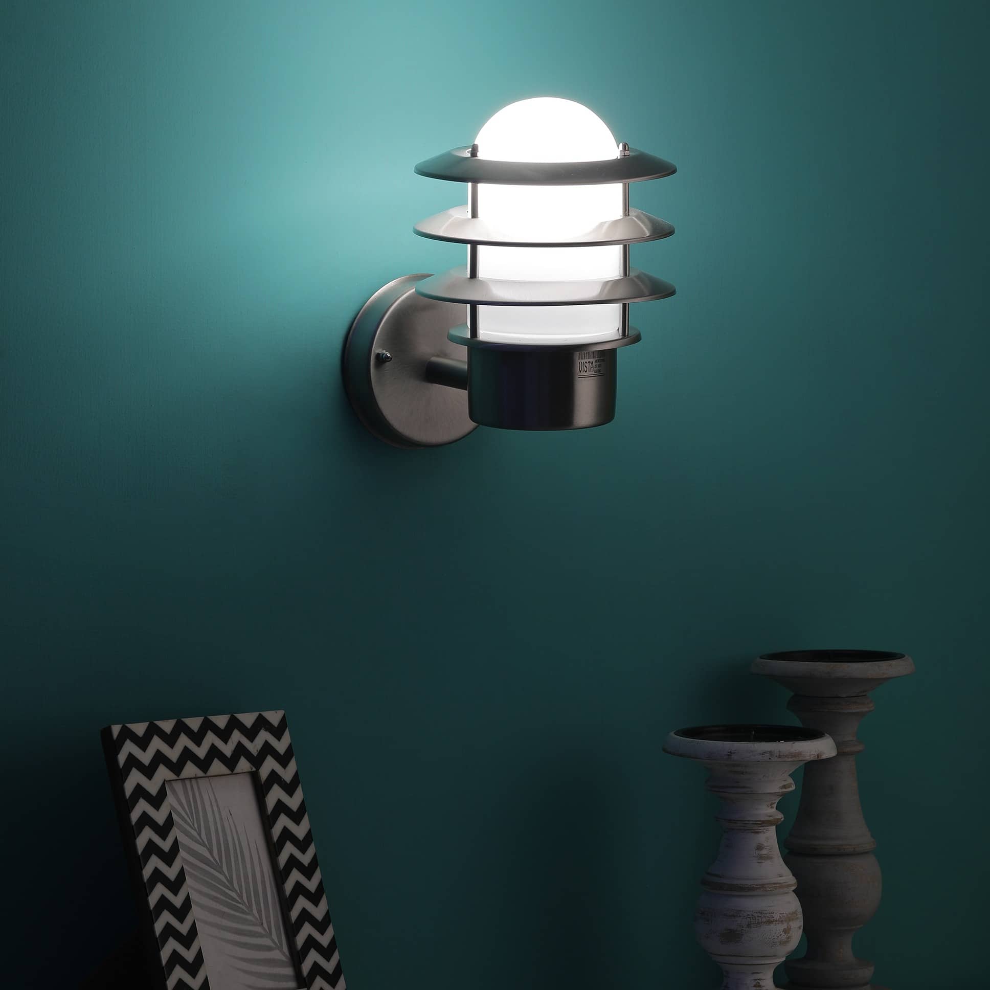 Silver Metal Wall Light Holder