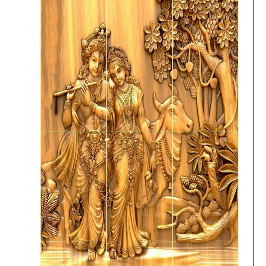 Radha Krishna Ceramic Tile - front_view