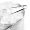 Satin Finish Stainless Steel Double wall Ice Bucket Set 2 L - top_view