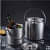 Satin Finish Stainless Steel Double wall Ice Bucket Set 2 L - rear_view