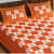 Cotton Double Bedsheet With Pillow Covers - Orange - front_view