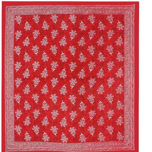 Cotton Double Bedsheet With Pillow Covers - Red