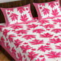 Cotton Double Bedsheet With Pillow Covers - Pink - front_view