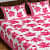 Cotton Double Bedsheet With Pillow Covers - Pink - front_view