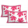Cotton Double Bedsheet With Pillow Covers - Pink - top_view