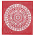 Cotton Double Bedsheet With Pillow Covers - Red - rear_view