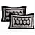 Cotton Double Bedsheet With Pillow Covers - Black - top_view