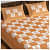 Cotton Double Bedsheet With Pillow Covers - Brown - front_view