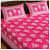 Cotton Double Bedsheet With Pillow Covers - Pink - front_view