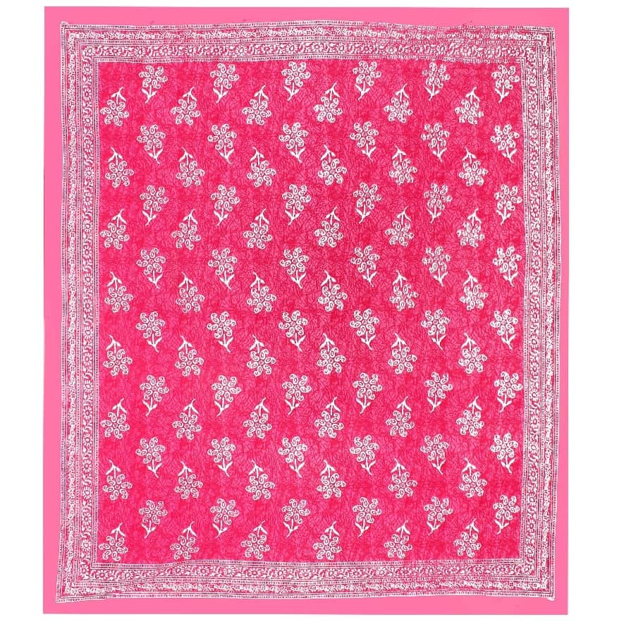 Cotton Double Bedsheet With Pillow Covers - Pink - rear_view