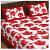 Cotton Double Bedsheet With Pillow Covers - Red - front_view