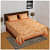 Cotton Double Bedsheet With Pillow Covers - Brown - photo