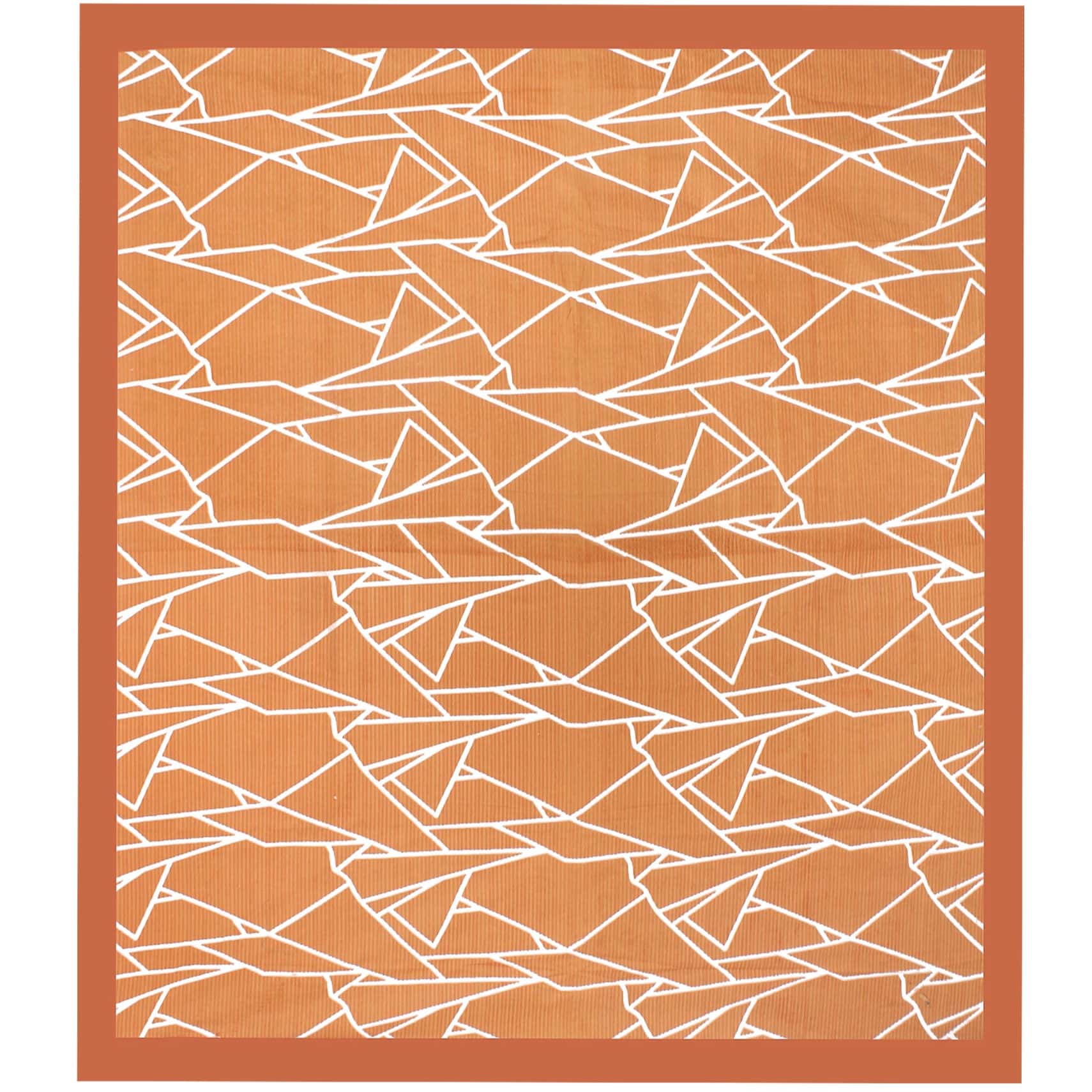 Cotton Double Bedsheet With Pillow Covers - Brown - rear_view