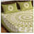 Cotton Double Bedsheet With Pillow Covers - Green - front_view