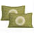 Cotton Double Bedsheet With Pillow Covers - Green - top_view