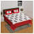 Cotton Double Bedsheet With Pillow Covers - Red - photo