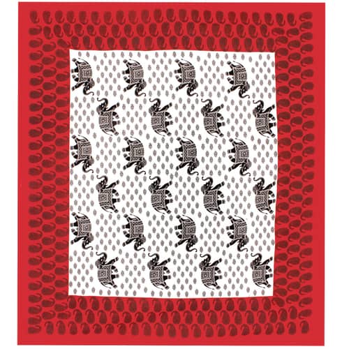 Cotton Double Bedsheet With Pillow Covers - Red
