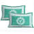 Cotton Double Bedsheet With Pillow Covers - Green - top_view