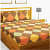 Poly Cotton Double Bedsheet With Pillow Covers - Brown - rear_view