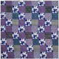 Cotton Double Bedsheet With Pillow Covers Printed - Purple - top_view