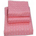 Poly Cotton Double Bedsheet With Pillow Covers - Pink - rear_view