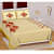 Cotton Printed Double Bedsheet With Pillow Covers - Yellow - photo