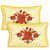 Cotton Printed Double Bedsheet With Pillow Covers - Yellow - top_view