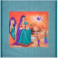 Cotton Double Bedsheet With Pillow Covers Jaipuri Print - Blue - front_view