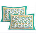 Pure Cotton Double Bedsheet With Pillow Covers - Green - rear_view