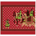 Cotton Double Bedsheet With Pillow Covers Jaipuri Print - Red - rear_view