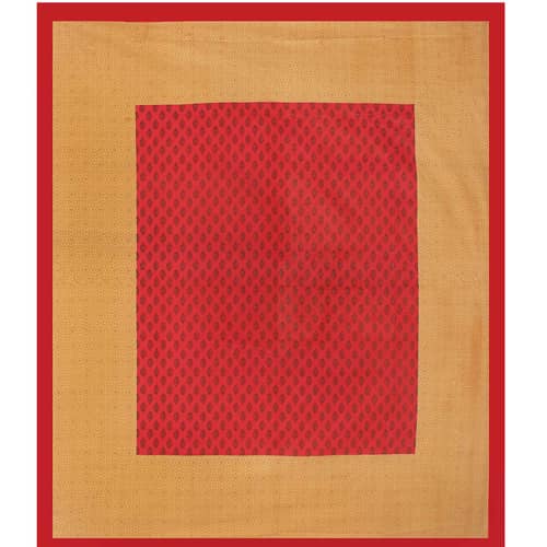 Pure Cotton Double Bedsheet with Pillow Covers - Red