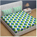 Cotton Double Bedsheet With Pillow Covers Jaipuri Print - Multicolour - photo