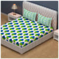 Cotton Double Bedsheet With Pillow Covers Jaipuri Print - Multicolour - rear_view