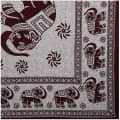 Cotton Double Bedsheet With Pillow Covers Jaipuri Print - Maroon - top_view