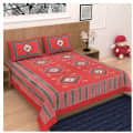 Cotton Double Bedsheet With Pillow Covers Jaipuri Print - Red - photo