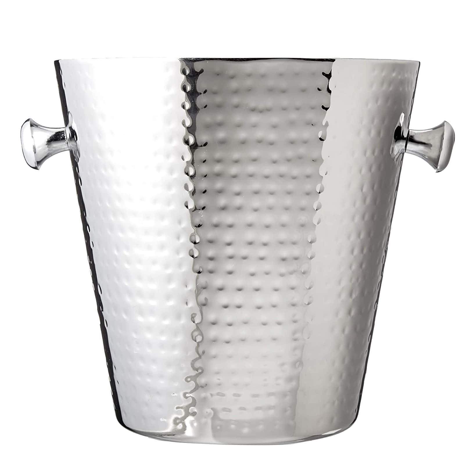 Hammered Ridge Stainless Steel Champagne Bucket - front_view