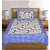 Pure Cotton Single Bedsheet With Pillow Cover - Blue - front_view