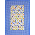 Pure Cotton Single Bedsheet With Pillow Cover - Blue - rear_view