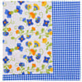 Pure Cotton Single Bedsheet With Pillow Cover - Blue - left_view
