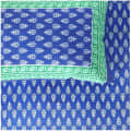 Cotton Double Bedsheet With Pillow Covers Jaipuri Print - Blue - rear_view