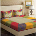 Cotton Double Bedsheet With Pillow Covers Jaipuri Print - photo