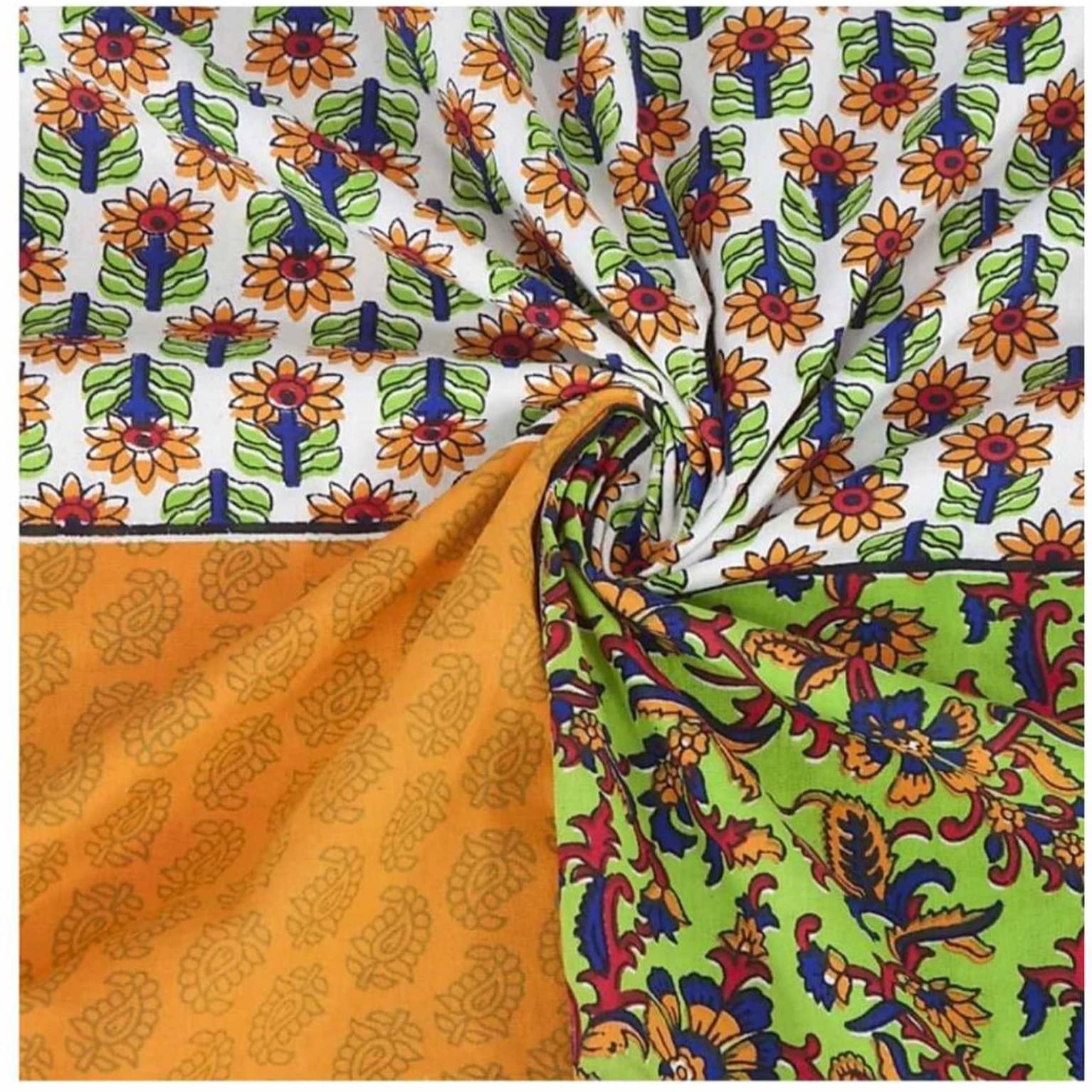 Cotton Double Bedsheet With Pillow Covers Jaipuri Print