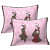 Double Bedsheet With Pillow Covers Jaipuri Print - Pink - top_view