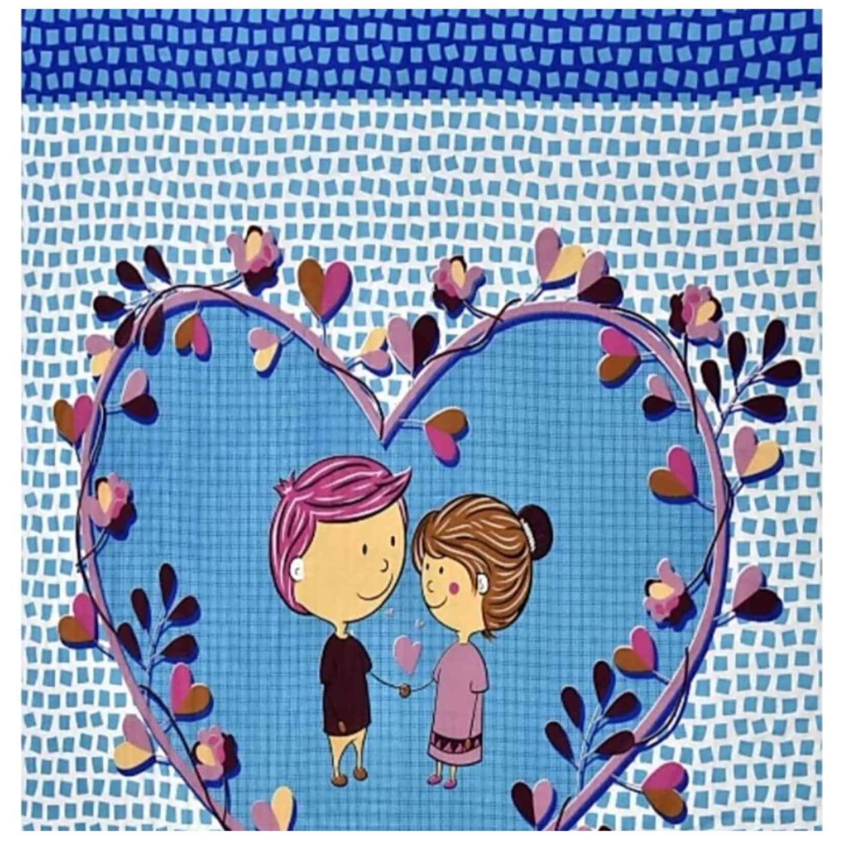 Cotton Double Bedsheet With Pillow Covers Jaipuri Print - Blue - top_view