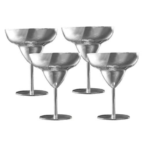 Stainless Steel Margarita Goblet Set of 4