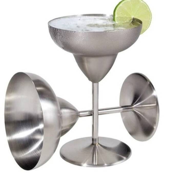 Stainless Steel Margarita Goblet Set of 4