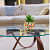 Leaves Cactus Metal Pot 5" - front_view